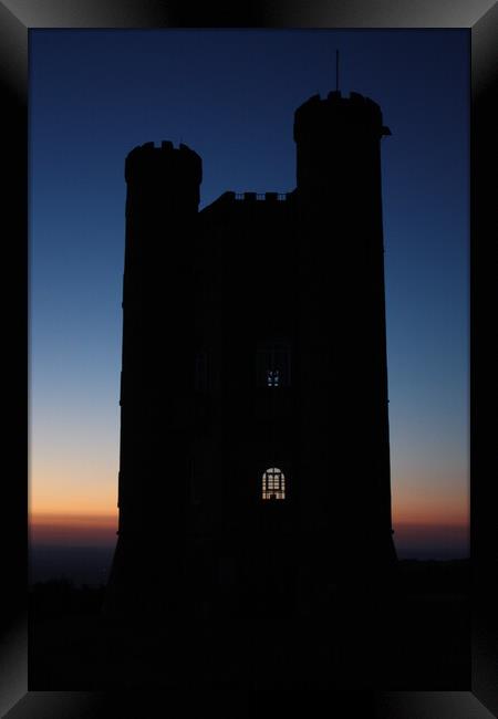 Broadway Tower at sunset Framed Print by Claire Turner