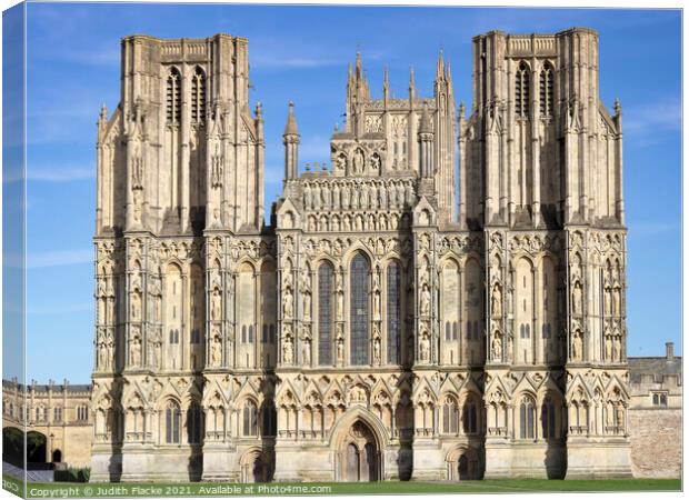 Wells Cathedral, Somerset, England.  Canvas Print by Judith Flacke