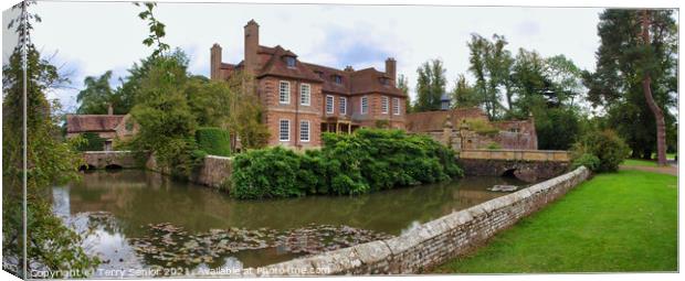 Groombridge Place 17th century moated manor house Canvas Print by Terry Senior