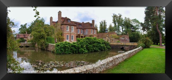 Groombridge Place 17th century moated manor house Framed Print by Terry Senior
