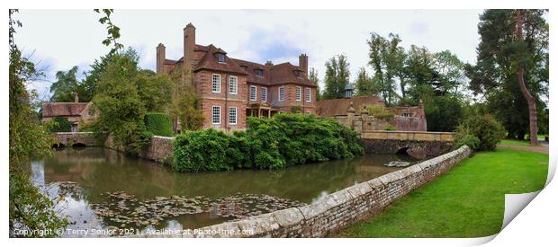Groombridge Place 17th century moated manor house Print by Terry Senior