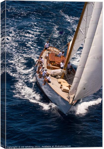The Classic Yacht, The Blue Peter. Canvas Print by Ed Whiting
