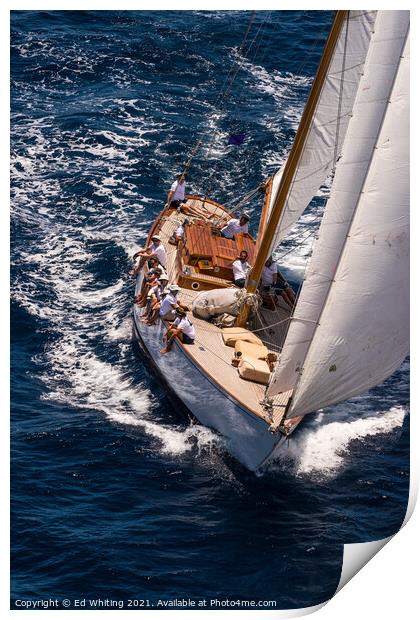 The Classic Yacht, The Blue Peter. Print by Ed Whiting