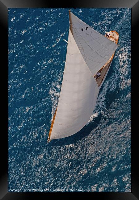 Classic Sail, The Blue Peter. Framed Print by Ed Whiting