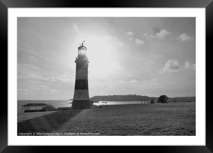 Smeaton's Tower, Plymouth Hoe, Devon, England Framed Mounted Print by Rika Hodgson