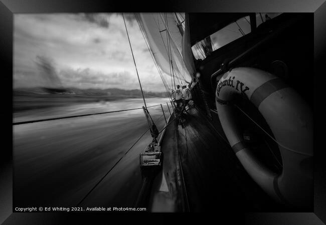 Classic lines in Black and White Framed Print by Ed Whiting