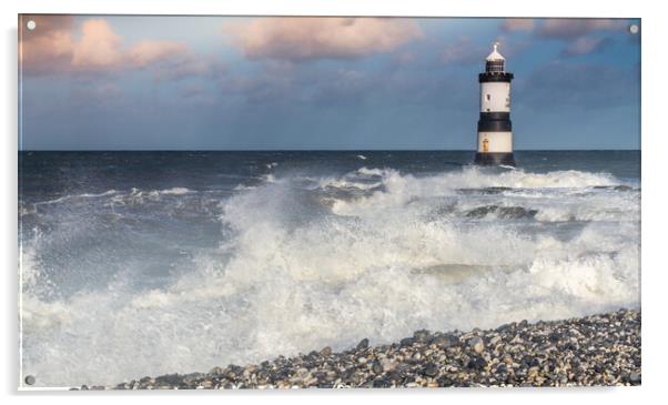 Choppy seas Anglesey Acrylic by Jonathon barnett