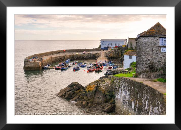 Coverack Harbour, Lizard, Cornwall Framed Mounted Print by Brian Pierce