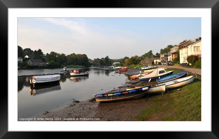 The river at Lerryn, Cornwall Framed Mounted Print by Brian Pierce