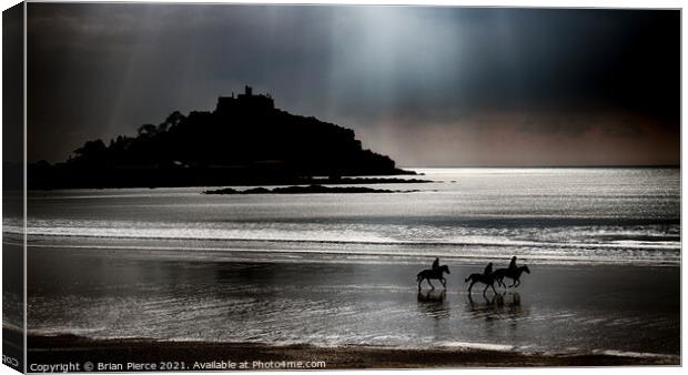 Evening Ride, St Michael's Mount, Cornwall Canvas Print by Brian Pierce