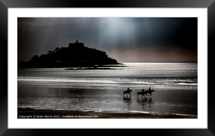 Evening Ride, St Michael's Mount, Cornwall Framed Mounted Print by Brian Pierce