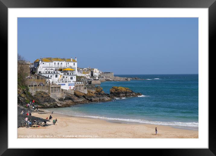 Porthminster Beach and Pedn Olva Hotel, St Ives Framed Mounted Print by Brian Pierce