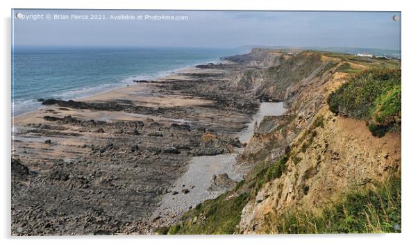 Rocky Beach, Bude, Cornwall Acrylic by Brian Pierce