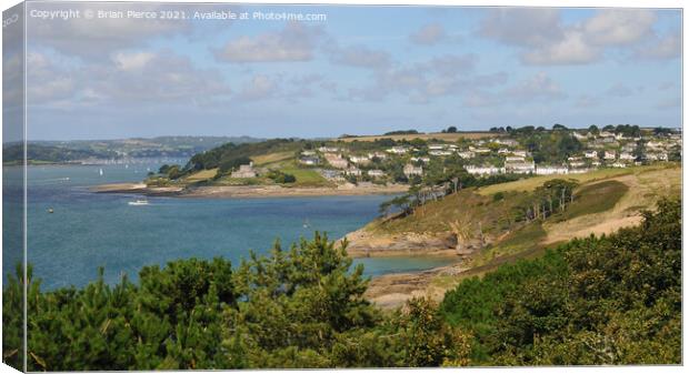 Looking Back to St Mawes, Roseland, Cornwall Canvas Print by Brian Pierce