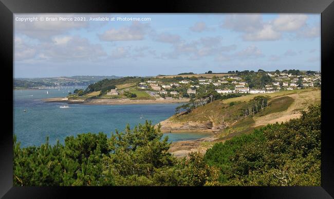 Looking Back to St Mawes, Roseland, Cornwall Framed Print by Brian Pierce