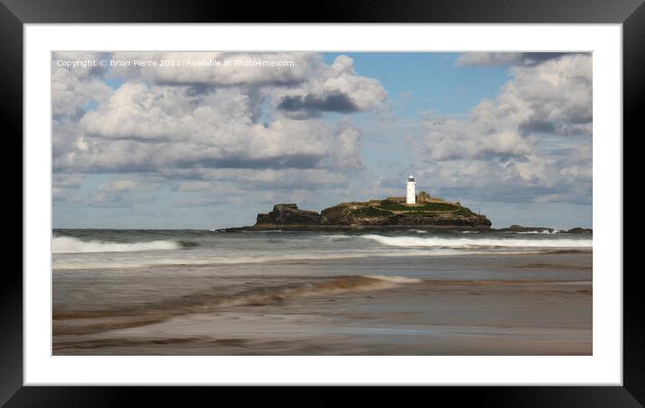 Godrevy Lighthouse, Cornwall Framed Mounted Print by Brian Pierce