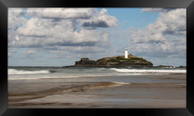 Godrevy Lighthouse, Cornwall Framed Print by Brian Pierce