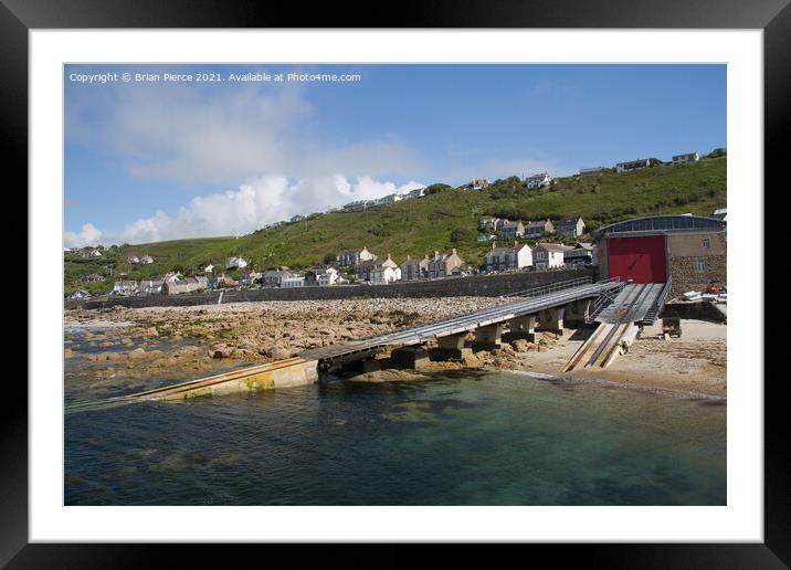 Sennen Cove Lifeboat Station, Cornwall Framed Mounted Print by Brian Pierce
