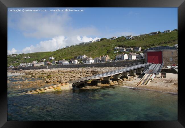 Sennen Cove Lifeboat Station, Cornwall Framed Print by Brian Pierce