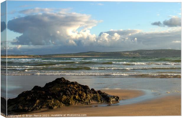 Looking towards Carbis Bay from Hayle Canvas Print by Brian Pierce