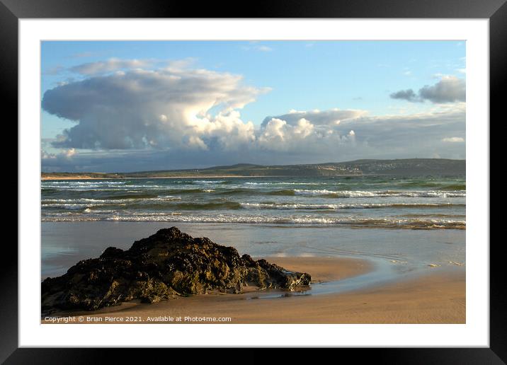 Looking towards Carbis Bay from Hayle Framed Mounted Print by Brian Pierce