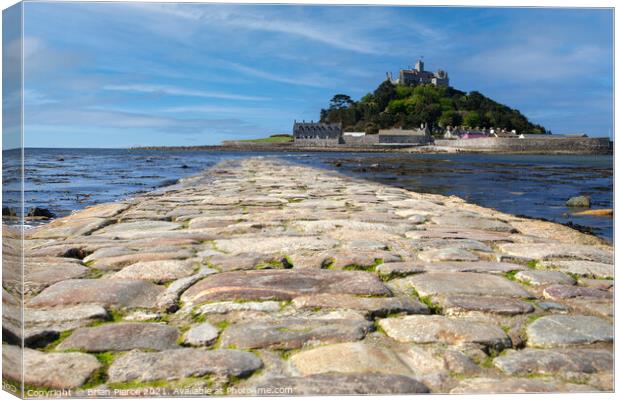 St Michael's Mount and the Causeway Canvas Print by Brian Pierce