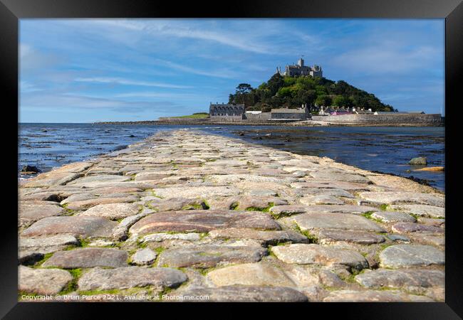 St Michael's Mount and the Causeway Framed Print by Brian Pierce