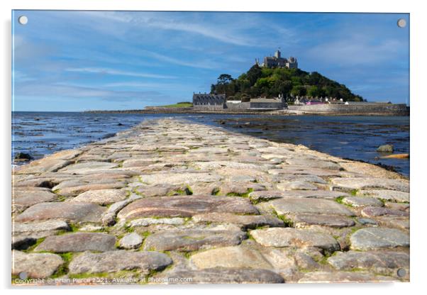 St Michael's Mount and the Causeway Acrylic by Brian Pierce