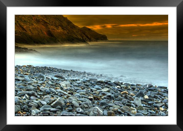 Pebble Beach Sunset Framed Mounted Print by Dave Bell