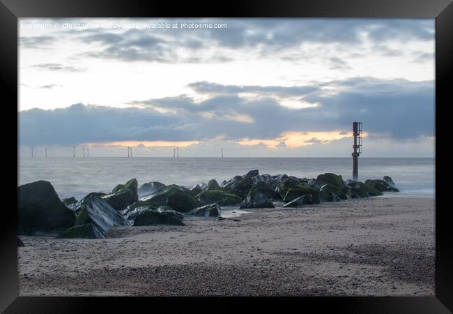 Caister at dawn  Framed Print by Christopher Keeley