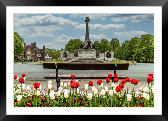 Port Sunlight Wirral War Memorial  Framed Mounted Print by Phil Longfoot
