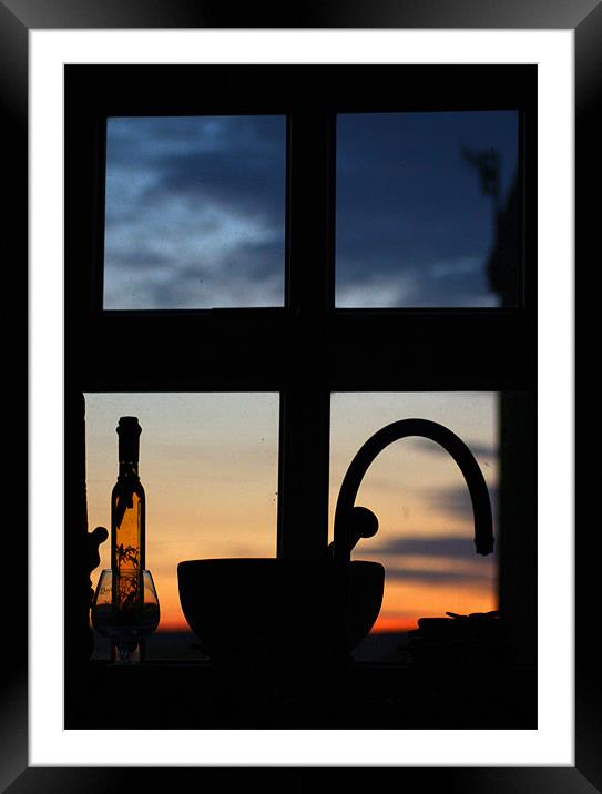 Through the kitchen window Framed Mounted Print by Craig Coleran