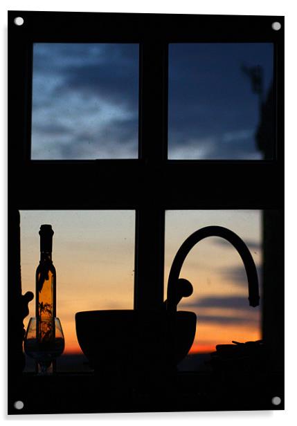 Through the kitchen window Acrylic by Craig Coleran