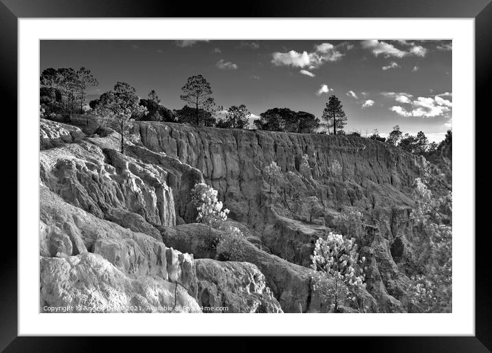 Cliff Wall and Forest in Algarve Framed Mounted Print by Angelo DeVal