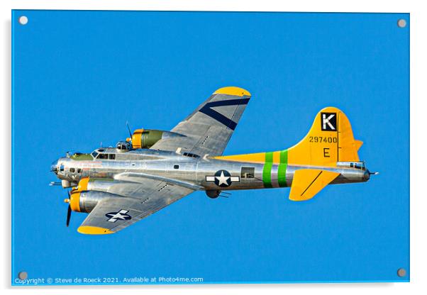Boeing Flying Fortress Acrylic by Steve de Roeck