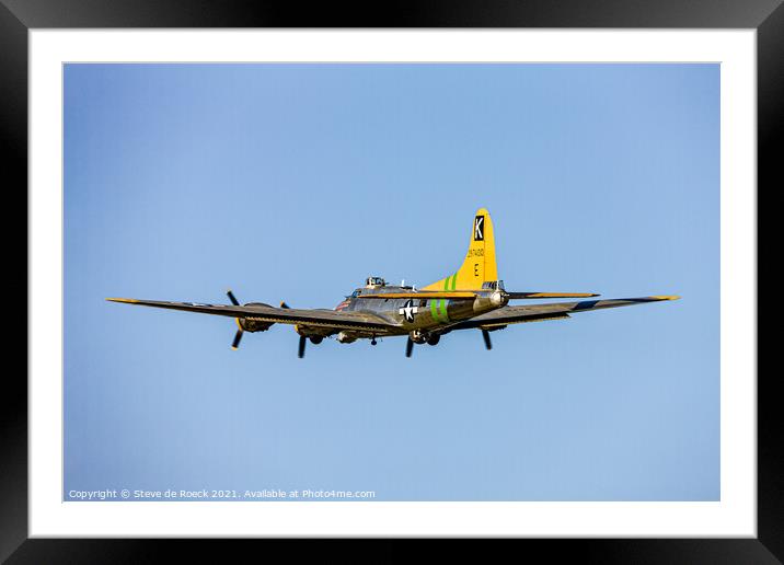 Boeing B17 Flying Fortress Framed Mounted Print by Steve de Roeck