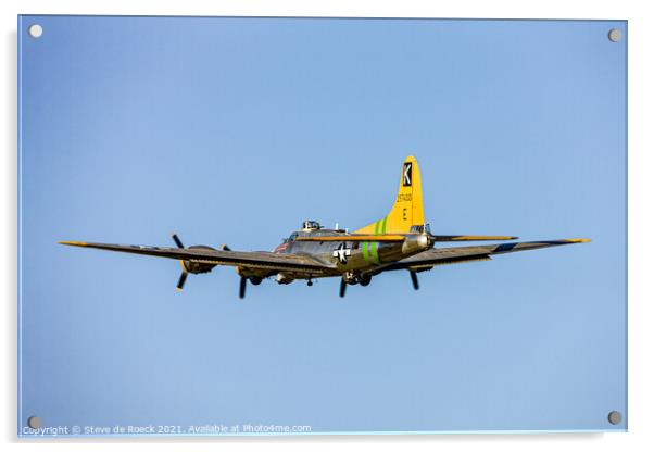 Boeing B17 Flying Fortress Acrylic by Steve de Roeck