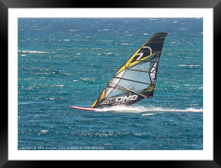 Riding the Wind Waves Framed Mounted Print by Peter Thomas