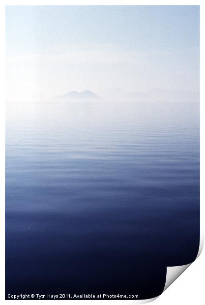 Misty Ithaca island Print by Tytn Hays