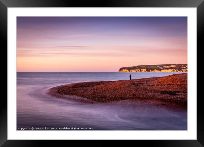 Watching a winter sunrise Framed Mounted Print by Gary Holpin