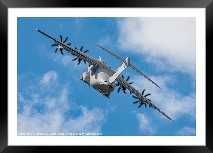 Airbus A400M Framed Mounted Print by Steve de Roeck