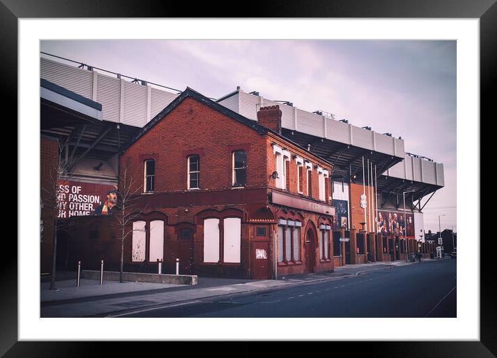 Anfield stadium Kop end Framed Mounted Print by Kevin Elias