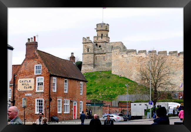 Castle Hill at Lincoln. Framed Print by john hill