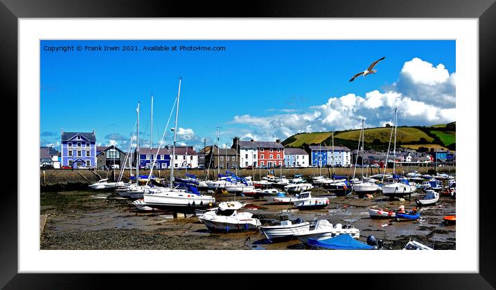Aberaeron's large harbour (tide out) Framed Mounted Print by Frank Irwin