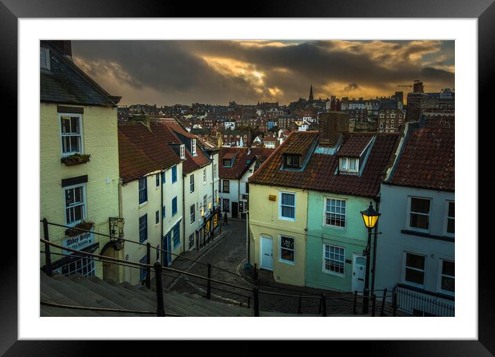 Whitby from the steps. Framed Mounted Print by Bill Allsopp