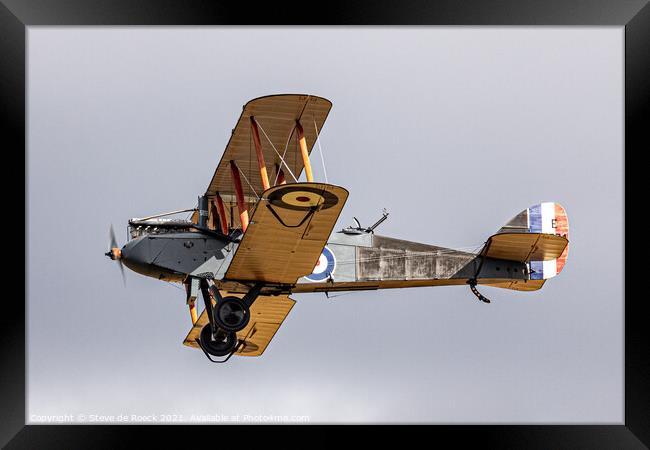 de Havilland DH9 Fighter plane Framed Print by Steve de Roeck