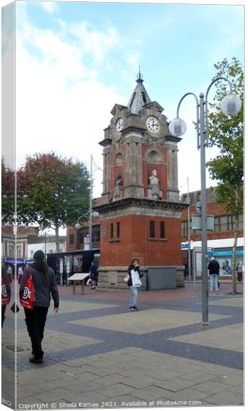 The Clock Tower, Bexleyheath Broadway, Kent. Canvas Print by Sheila Eames