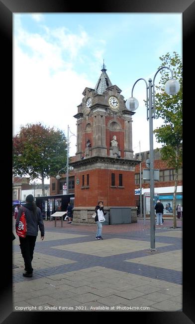 The Clock Tower, Bexleyheath Broadway, Kent. Framed Print by Sheila Eames
