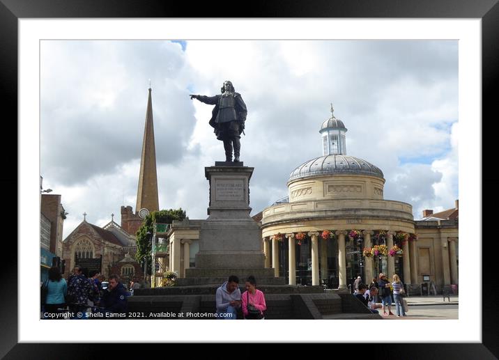 Bridgwater Church, Memorial and Corn Exchange Framed Mounted Print by Sheila Eames