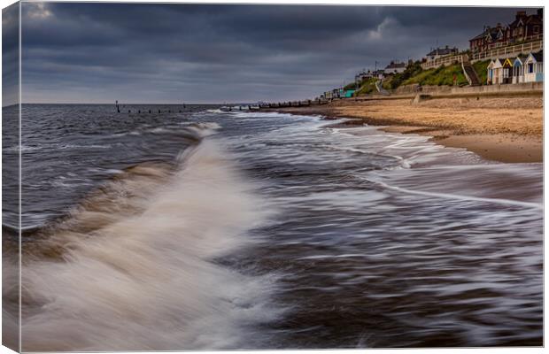 Southwold breakers. Canvas Print by Bill Allsopp